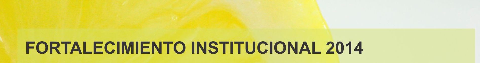 Llamado a propuestas de fortalecimiento institucional 2014