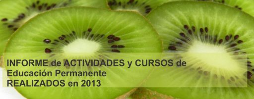 Presentación de informes sobre cursos realizados en 2013