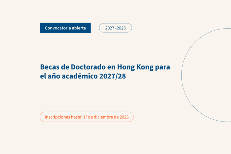 Becas de doctorado en Hong Kong: abierta la convocatoria 2027/28