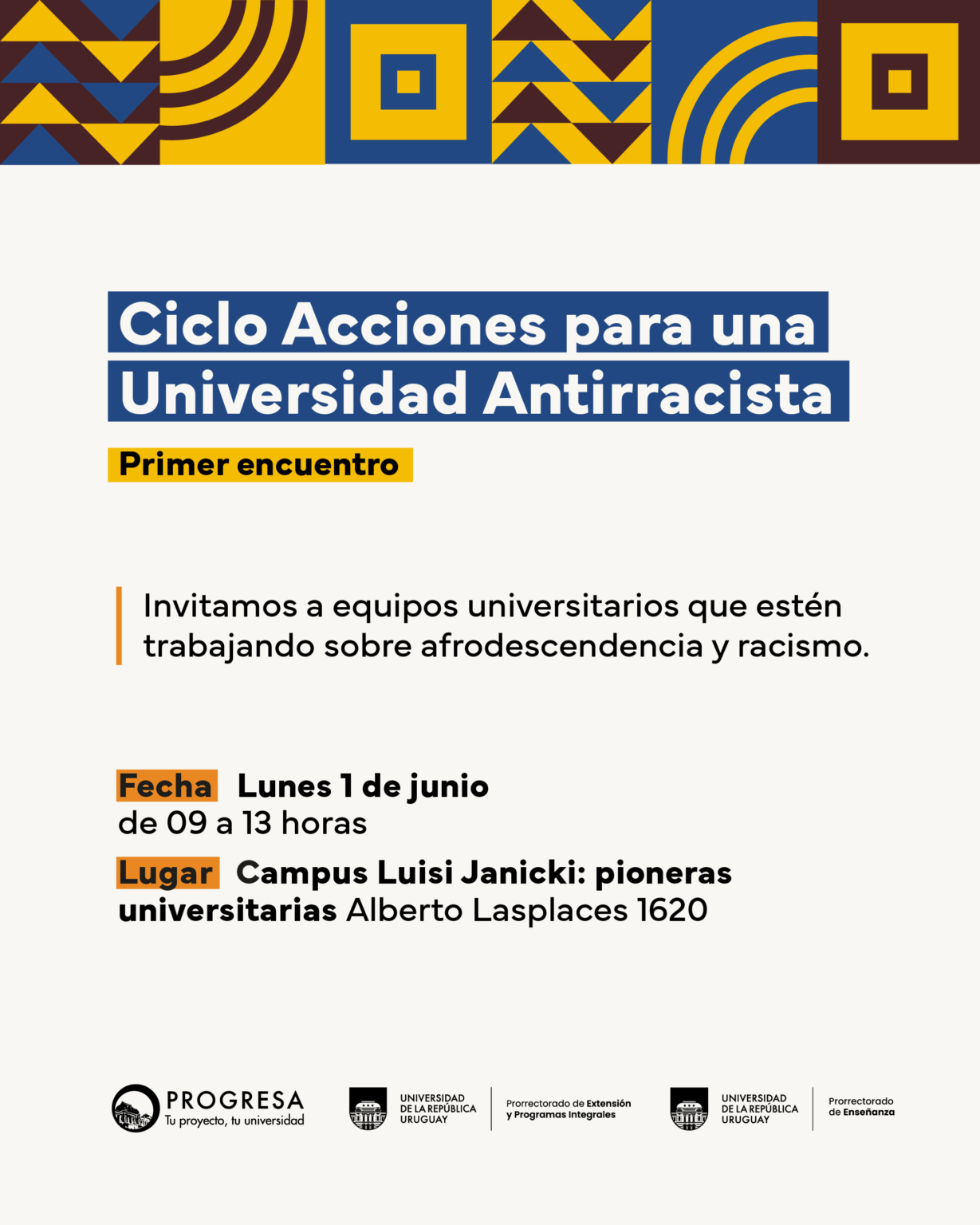 Ciclo de acciones Udelar antirracista