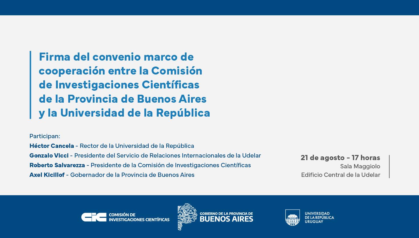 Convenio Udelar-CIC Provincia de Buenos Aires