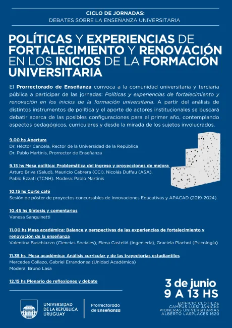 Jornada sobre políticas y experiencias de fortalecimiento en los inicios de la formación universitaria