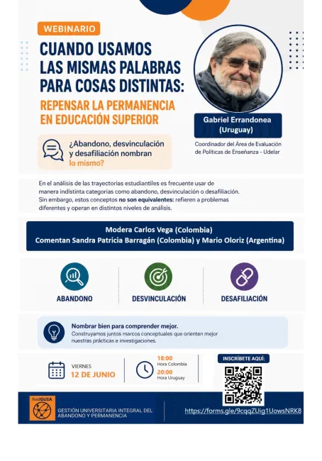 Webinar sobre permanencia en educación superior