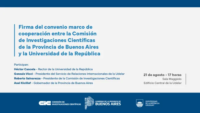 Convenio Udelar-CIC Provincia de Buenos Aires