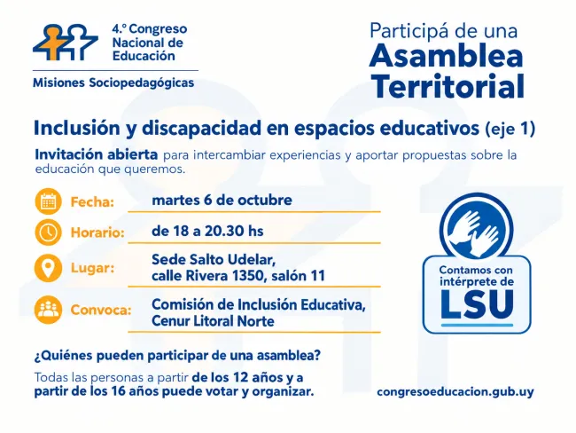 Asamblea Territorial Inclusión en Udelar Salto