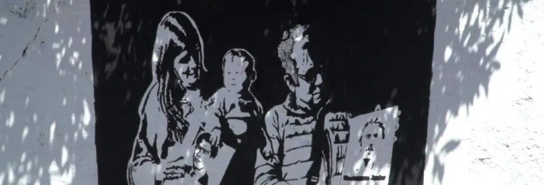 Fotografía del mural en Memorias Jóvenes
